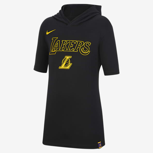 Boys Hooded Los Angeles Lakers Short Sleeve Shirts. Nike